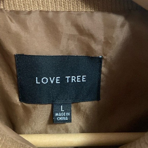 Love Tree Brown Quilted Puffer Jacket with Stand-Up Collar - Picture 2 of 10